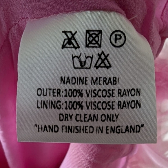 NWT Nadine Merabi Sara Pink Beaded Fringe Feathered Skirt Size XS/2 - Picture 5 of 13